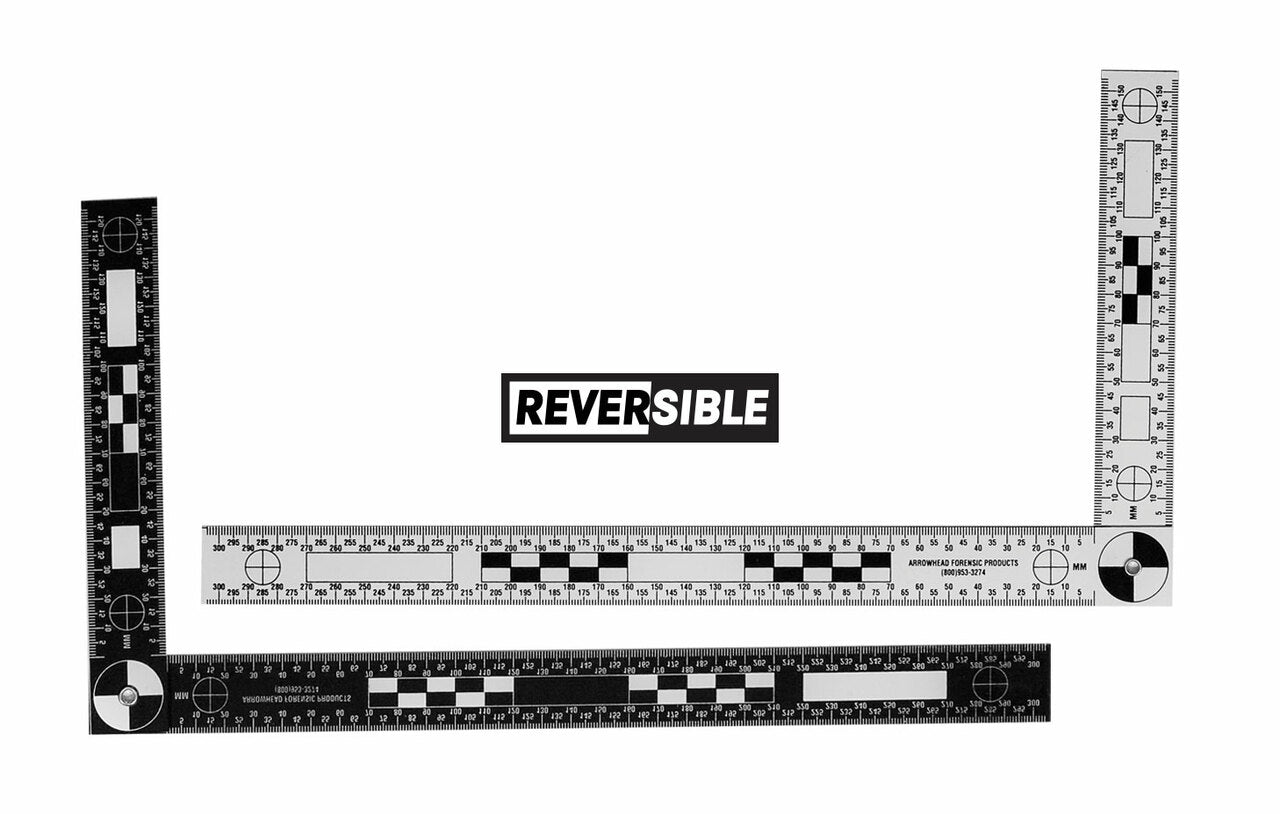 Arrowhead Forensics Reversible L Reference Scales Hinged - 150 mm x 300 mm Tactical Distributors Ltd New Zealand