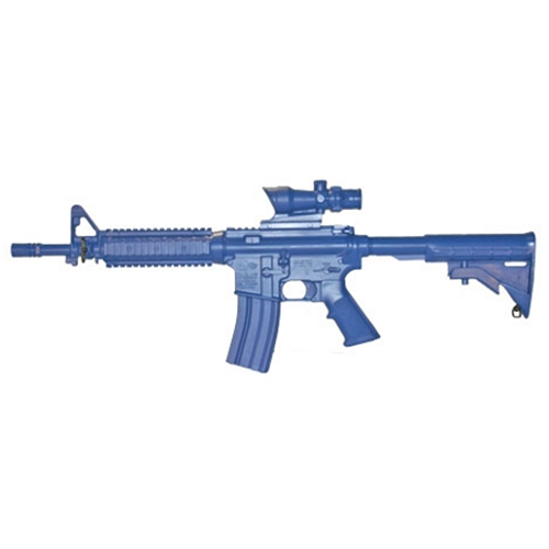 Blue Training Guns - Bluegun M4 Commando Flat Top Open Stock Color: Blue Weighted: Yes Tactical Distributors Ltd New Zealand