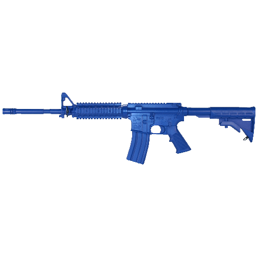 Blue Training Guns - M4 Flat Top Open Stock Forward Rail Color: Black Weighted: No Stock: Adjustable Tactical Distributors Ltd New Zealand