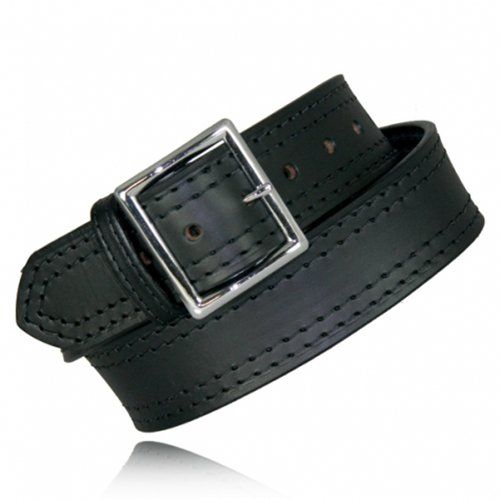 Boston Leather 1 3/4" Garrison Belt 4 Row Stitched Black 26" Tactical Distributors Ltd New Zealand