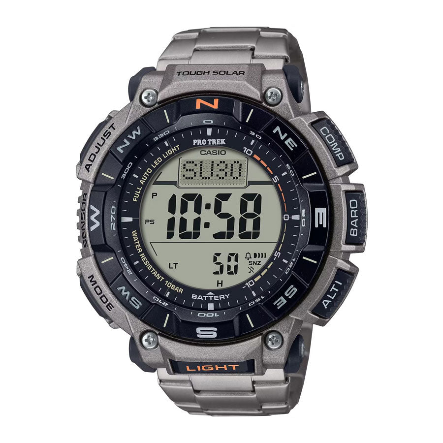Casio Pro Trek Solar Triple Sensor Watch Silver Tactical Distributors Ltd New Zealand