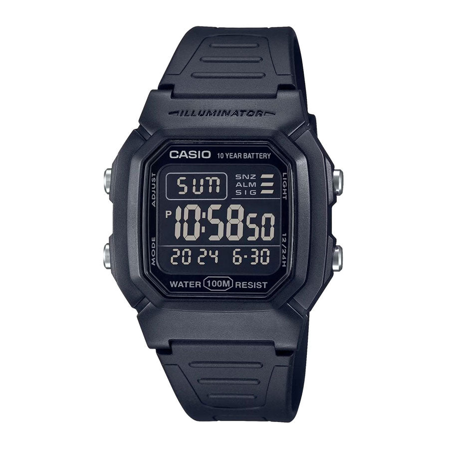 Casio W800H-1BV Classic Digital Watch with Blackout Dial, Dual Time and 5 Alarms Tactical Distributors Ltd New Zealand