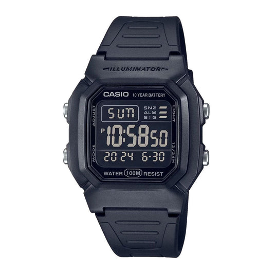 Casio W800H-1BV Classic Digital Watch with Blackout Dial, Dual Time and 5 Alarms Tactical Distributors Ltd New Zealand