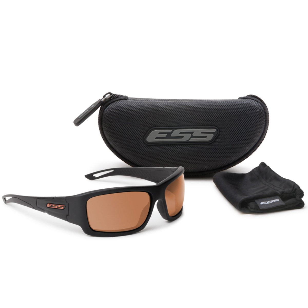 ESS Credence Sunglasses Black Frame Mirrored Copper Lens Tactical Distributors Ltd New Zealand