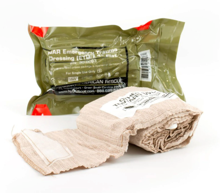 ETD Emergency Trauma Dressing 4" Flat Pack Tactical Distributors Ltd New Zealand