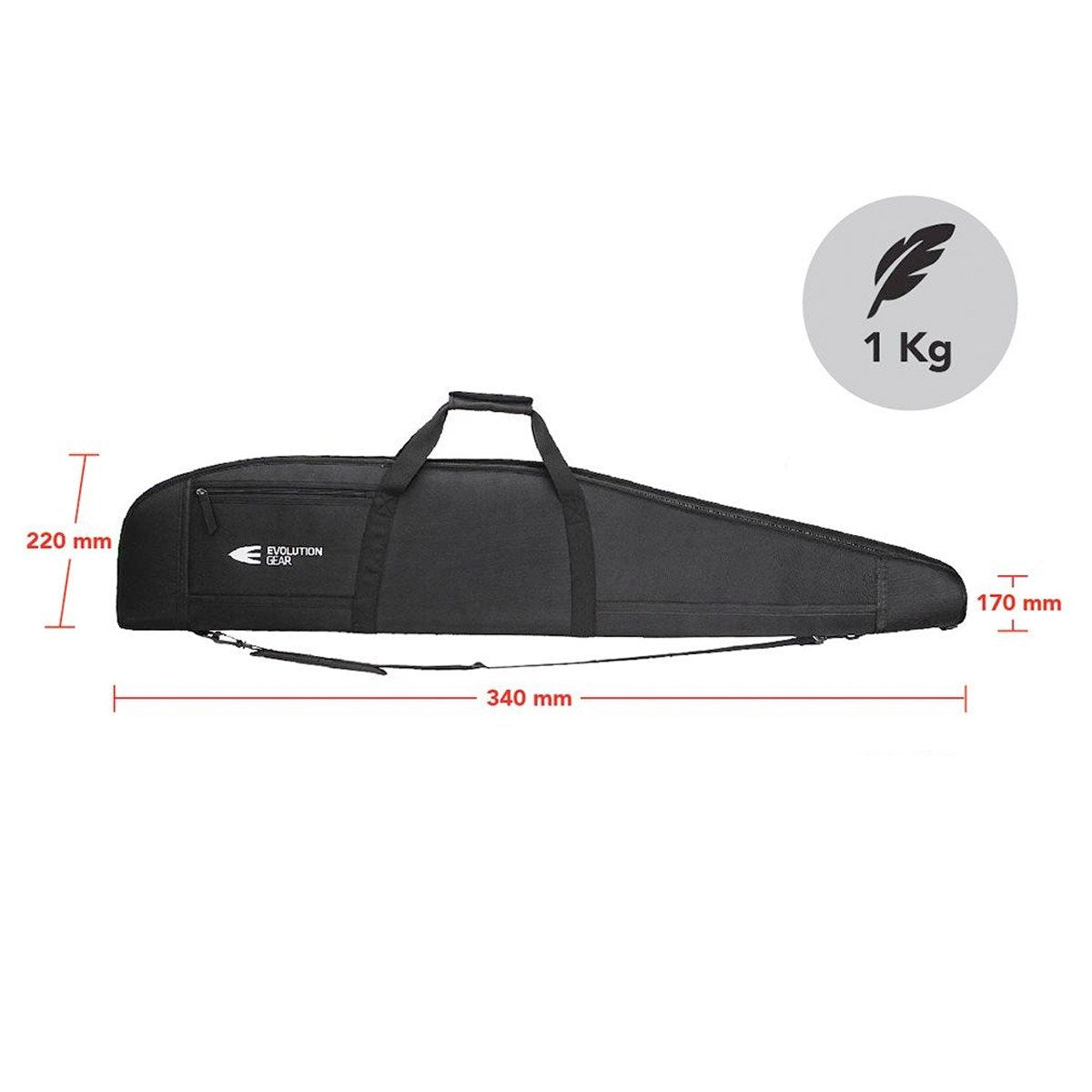 Evolution Gear 52 Inch Rifle Soft Case Gun Bag with Thick Padding and 1680D Exterior Black Tactical Distributors Ltd New Zealand