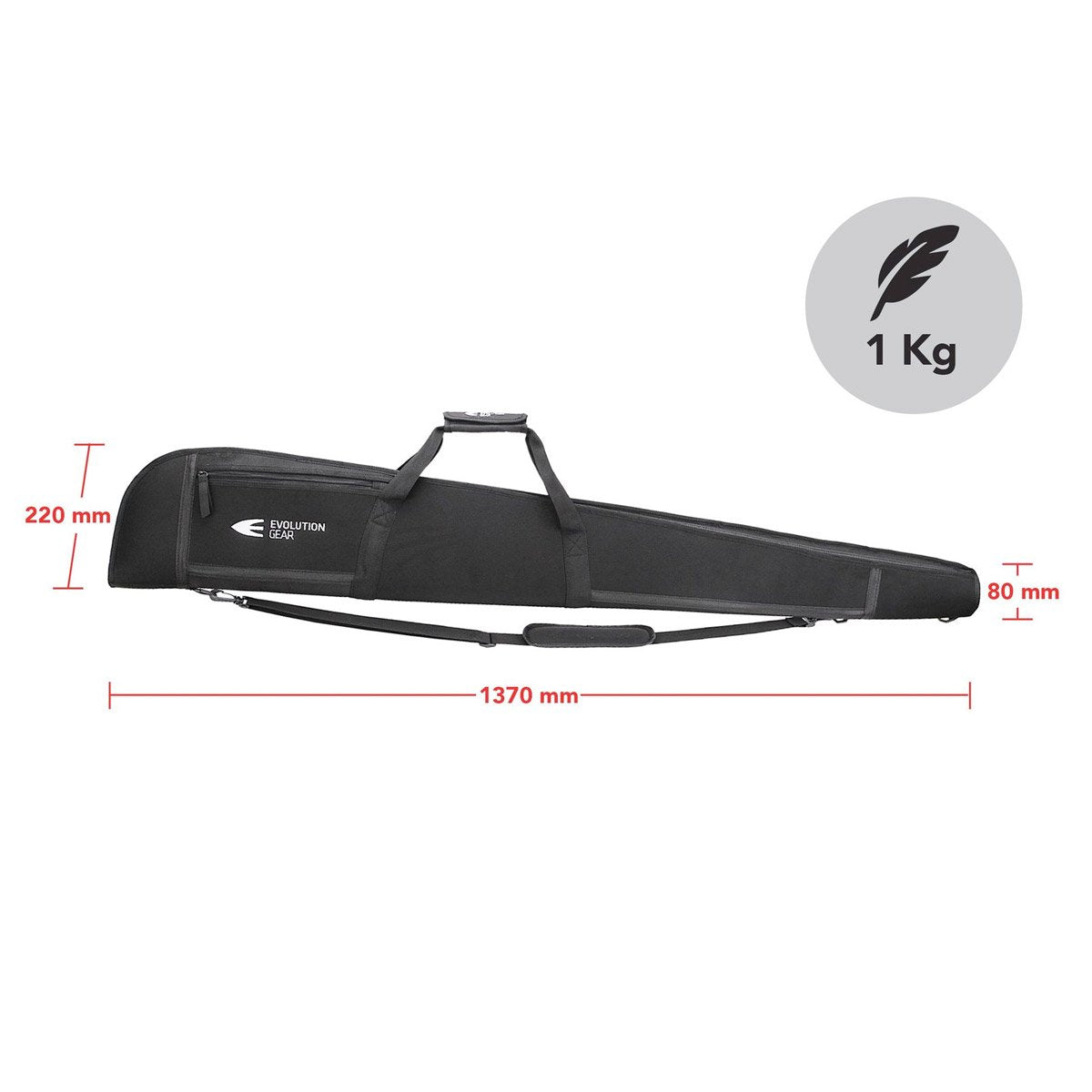 Evolution Gear 53 Inch Shotgun Soft Case Bag with 1680D Tough Fabric Black Tactical Distributors Ltd New Zealand