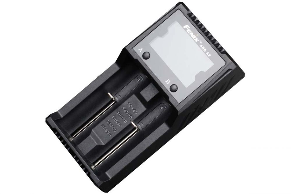 Fenix Flashlights Digital Smart Charger 2 Bay Black ARE-A2 Tactical Distributors Ltd New Zealand