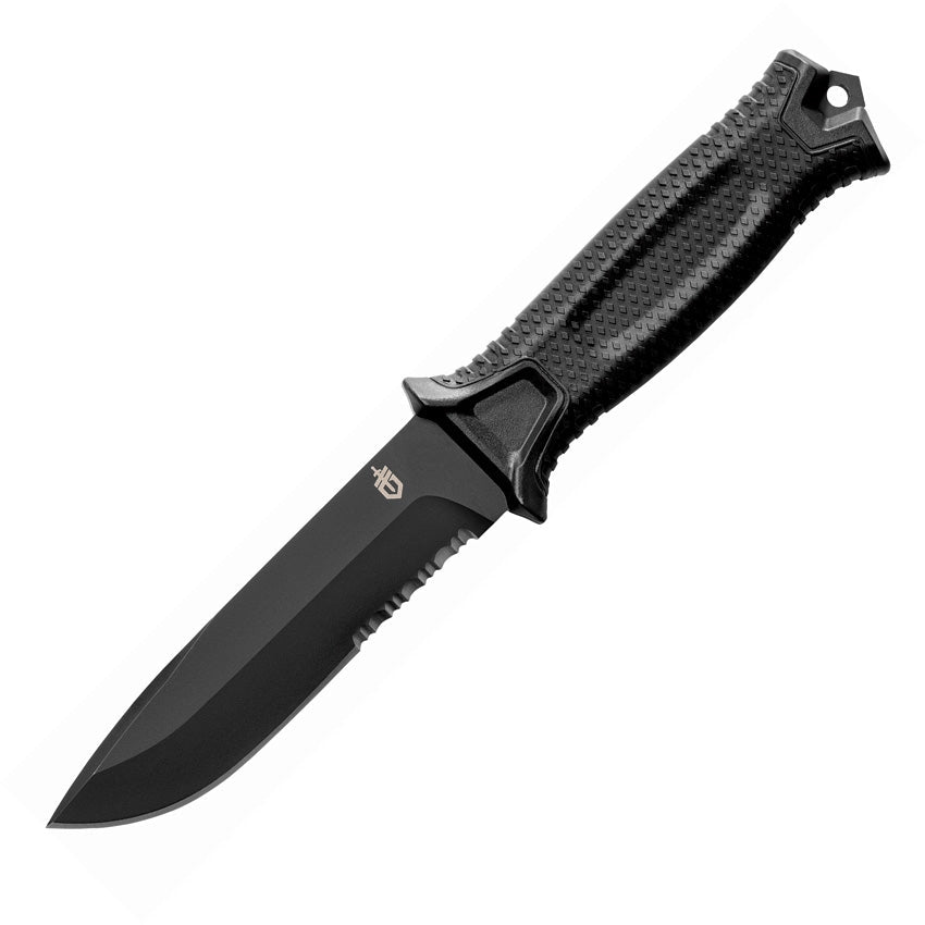 Gerber StrongArm Fixed Blade Knife Black Partially Serrated Tactical Distributors Ltd New Zealand