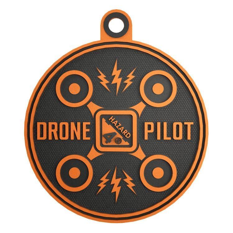 Hazard 4 Drone Pilot Rubber Velcro Patch Orange Tactical Distributors Ltd New Zealand