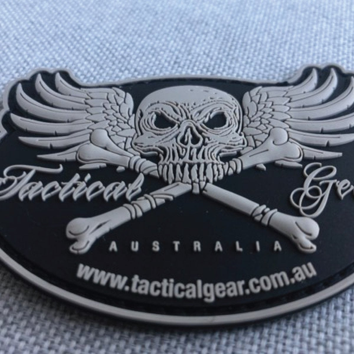 Limited Edition TGA 3D PVC Morale Patch Oval Stealth Gray Tactical Distributors Ltd New Zealand