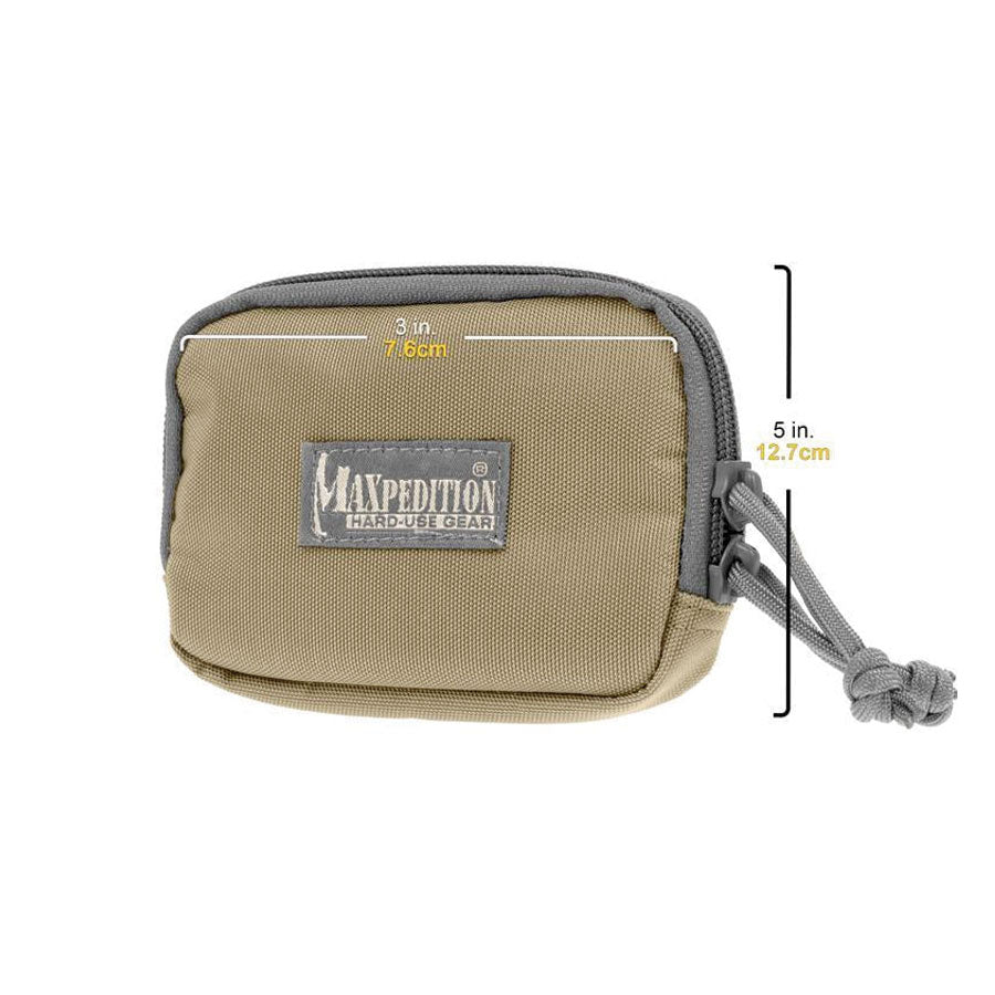 Maxpedition Hook & Loop 3x 5 Inches Zipper Pocket Khaki Foliage Tactical Distributors Ltd New Zealand
