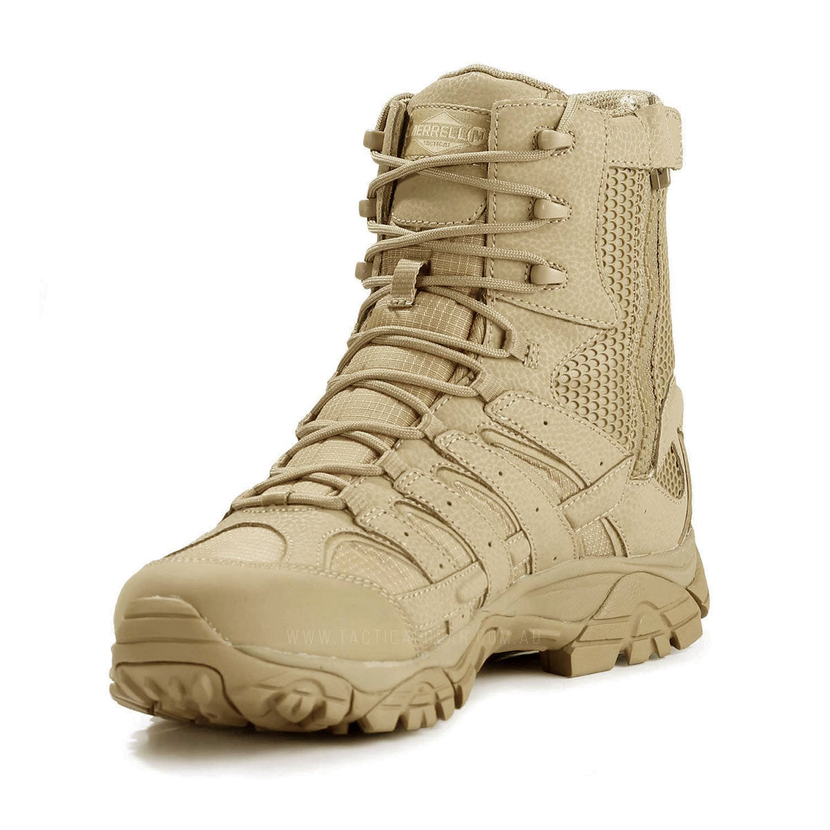 Merrell Tactical MOAB 2 Tactical Waterproof 8 Inches Side-Zip Boot Coyote Footwear Merrell Tactical Tactical Gear Supplier Tactical Distributors Australia