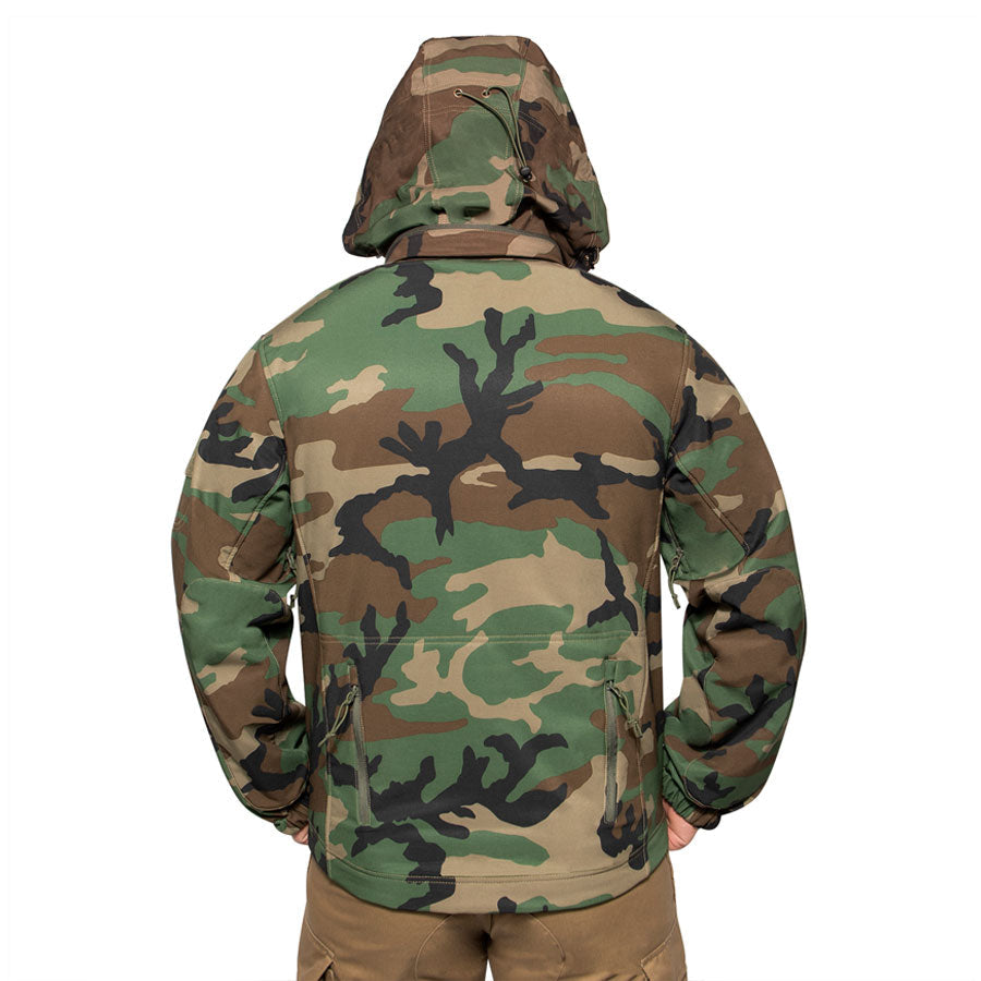 MilSpec Concealed Carry Soft Shell Jacket Woodland Camo Tactical Distributors Ltd New Zealand