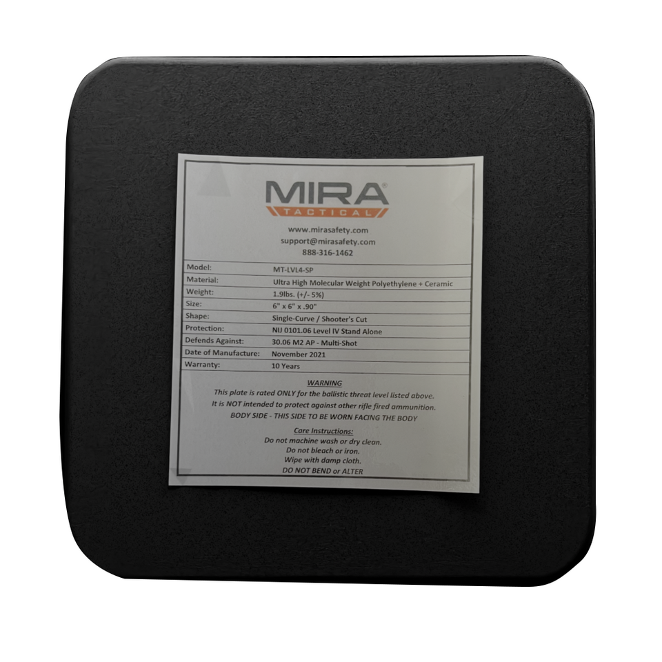 MIRA Tactical Level 4 Body Armour Plates Tactical Distributors Ltd New Zealand