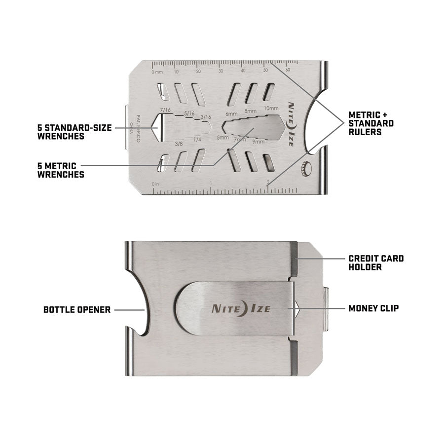 Nite Ize Financial Tool Multi-Tool Money Clip Stainless Tactical Distributors Ltd New Zealand