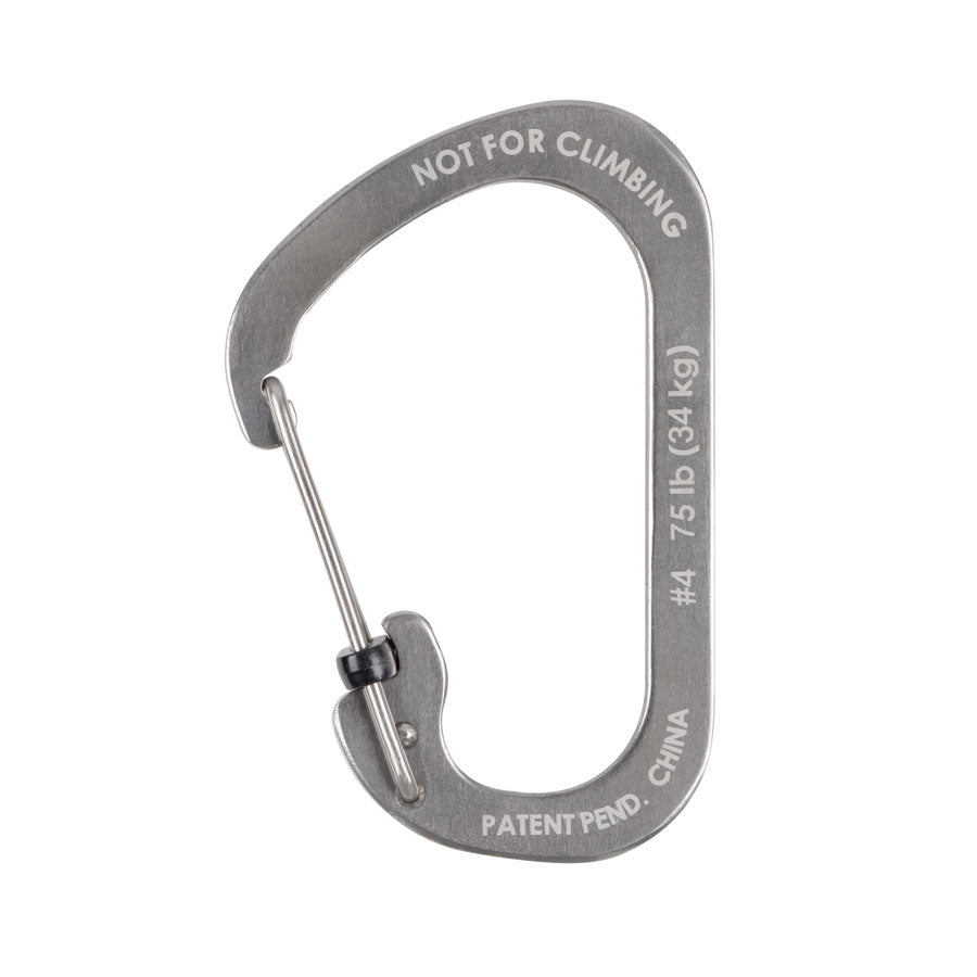 Nite Ize SlideLock Carabiner Stainless Steel #4 Stainless Tactical Distributors Ltd New Zealand