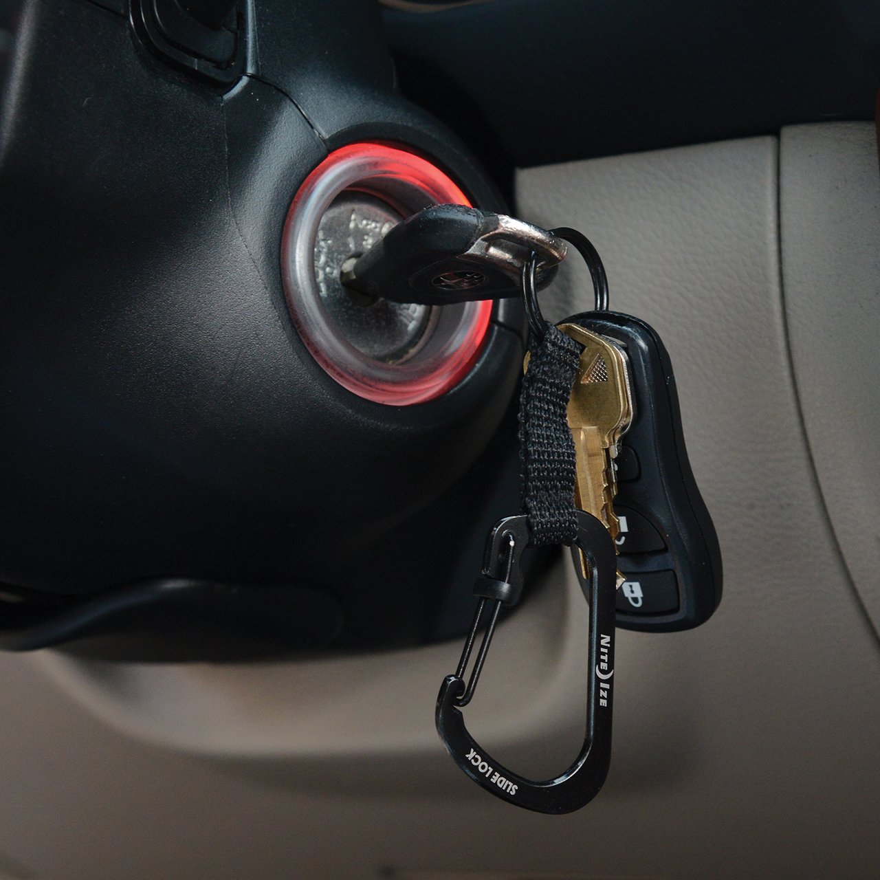 Nite-Ize SlideLock Keyring #3 Steel Black Tactical Distributors Ltd New Zealand