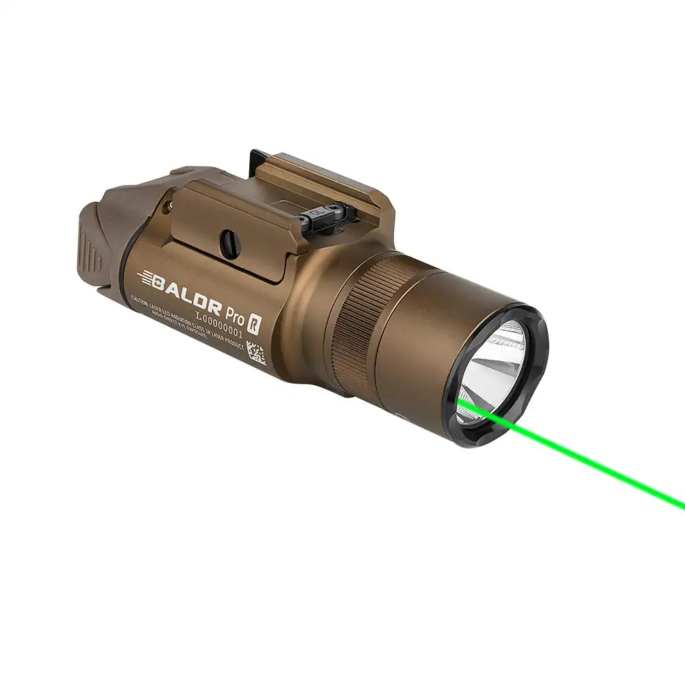 Olight BALDR Pro R Tactical Flashlight Green Laser Combo 1350 Lumen Tan Tactical Distributors Ltd New Zealand