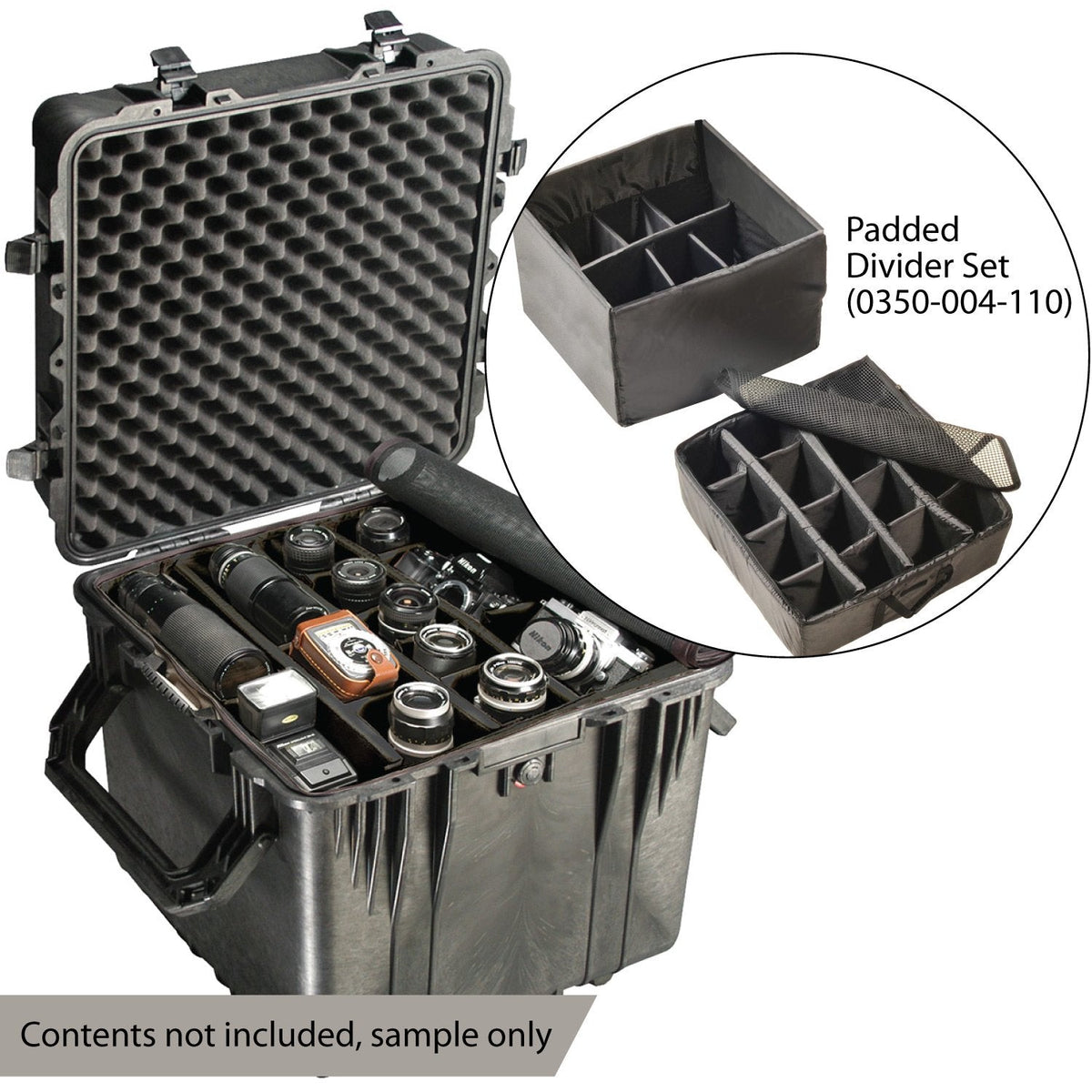 Pelican 0350 Protector Cube Case Black With Padded Divider Set Tactical Distributors Ltd New Zealand