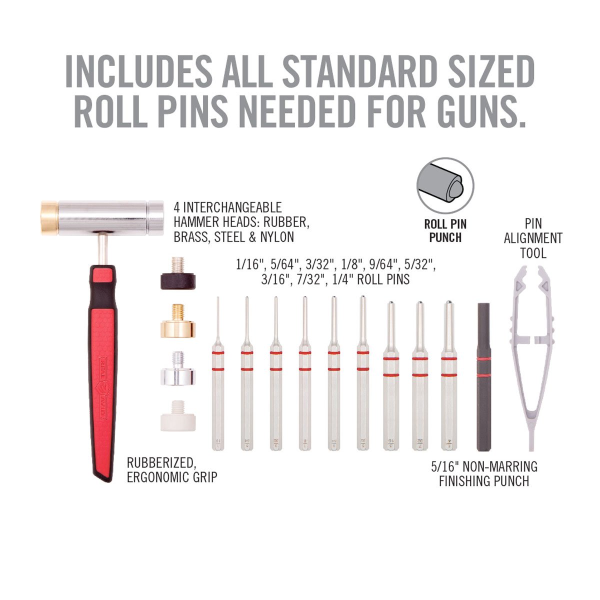 Real Avid Accu-Punch Hammer and Roll Pin Punch Set Tactical Distributors Ltd New Zealand