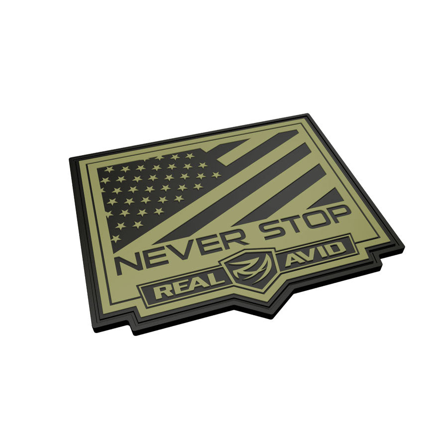 Real Avid Never Stop Patch Tactical Distributors Ltd New Zealand
