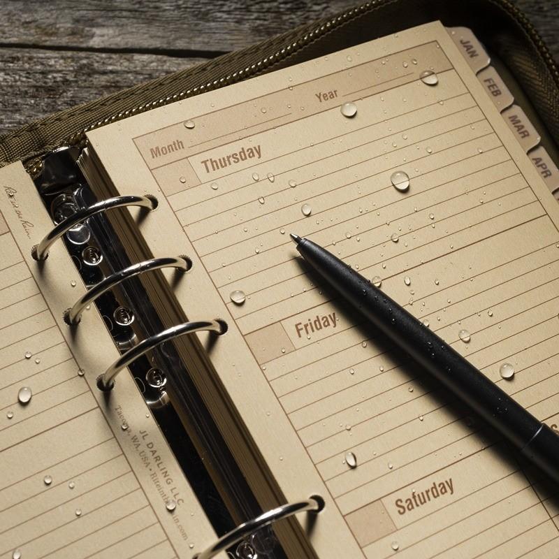 Rite in the Rain Complete Standard Field Planner Kit 8.75 x 7.5 Tan Paper Colour / Tan Cordura Cover Tactical Distributors Ltd New Zealand