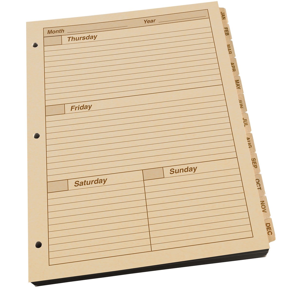 Rite in the Rain Maxi Weekly Planner Refill 8.5 X 11 With 3 Hole Punch Tan 1 Year Tactical Distributors Ltd New Zealand