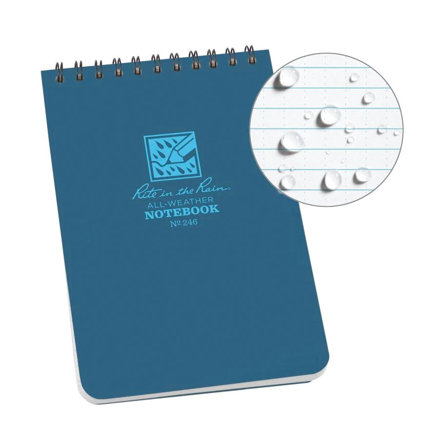 Rite in the Rain No246 Top Spiral 4x6 Notebook Universal Blue Tactical Distributors Ltd New Zealand