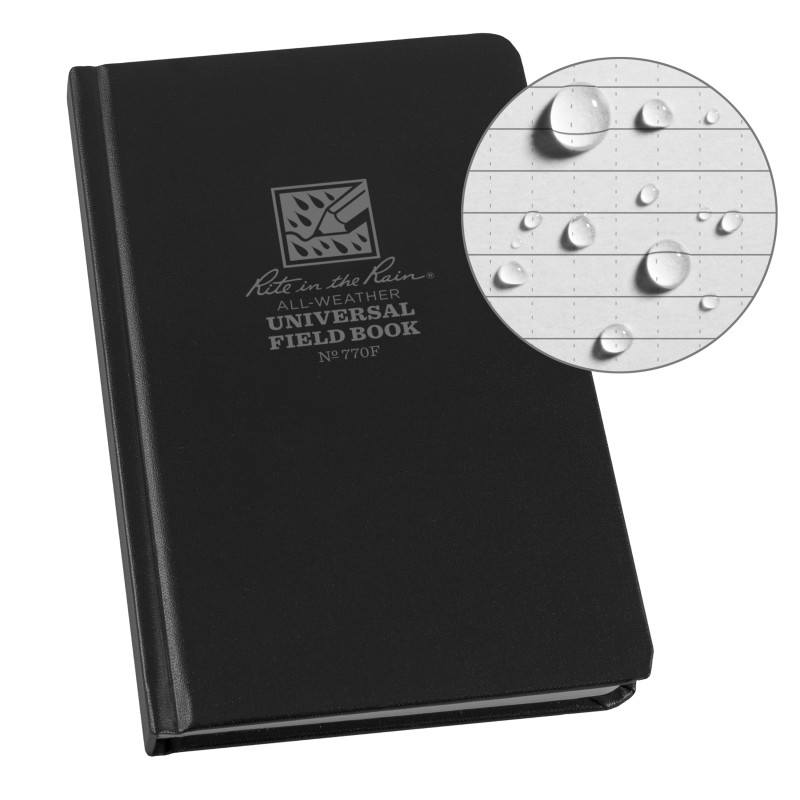 Rite in the Rain No770F Hard Cover Book Universal Black Tactical Distributors Ltd New Zealand