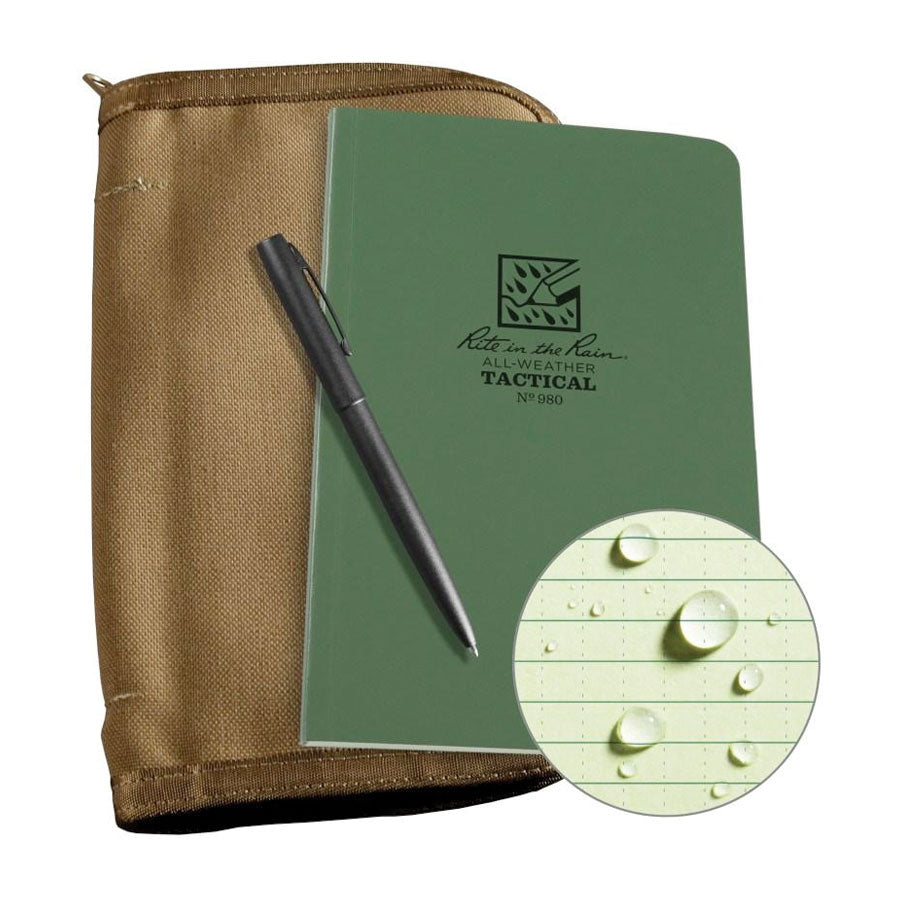 Rite in the Rain No980 Kit Tactical Field Book Kit Green Tan Tactical Distributors Ltd New Zealand