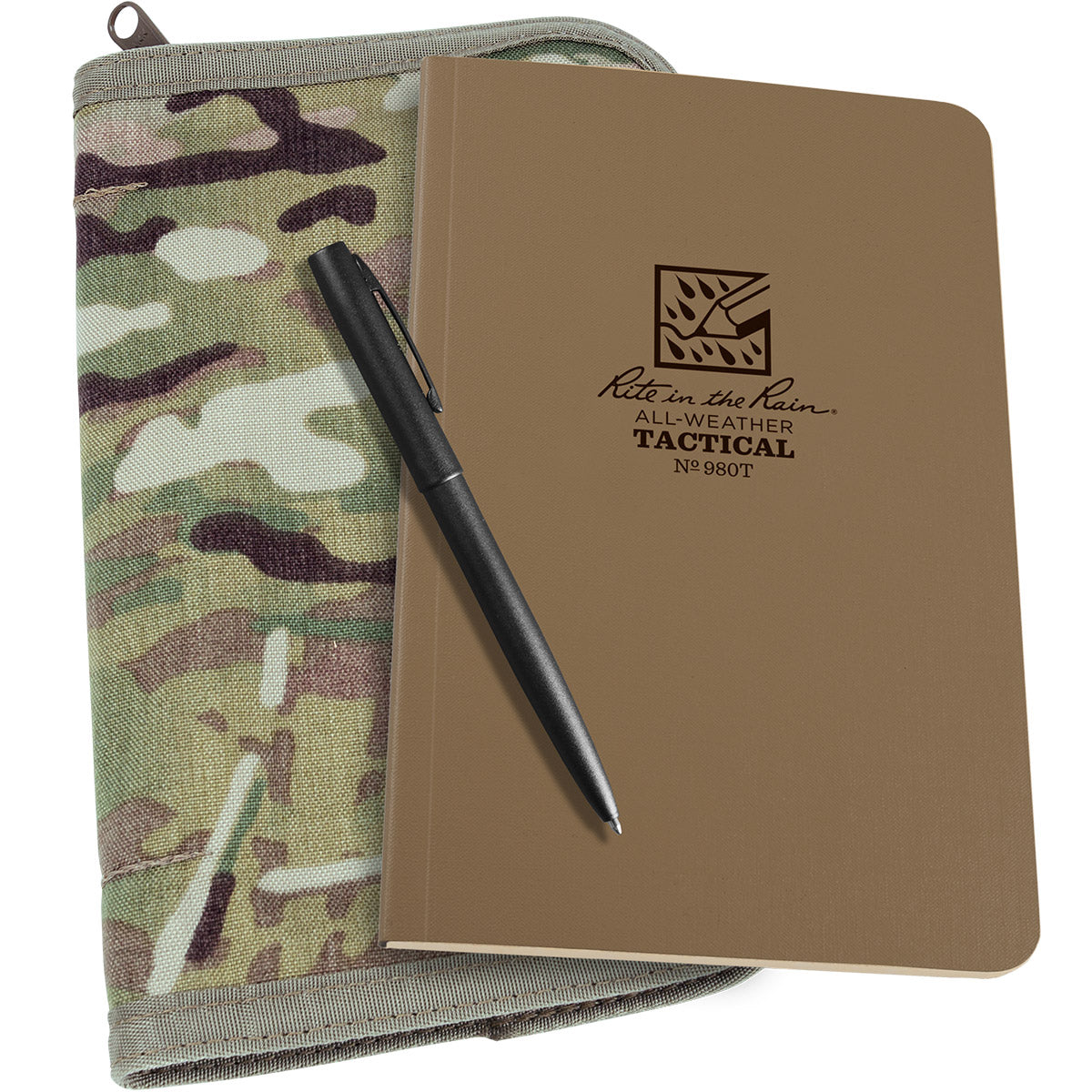 Rite in the Rain Tactical Field Book Kit Universal - Tan Field Flex Book Multicam Cordura Cover Tactical Distributors Ltd New Zealand