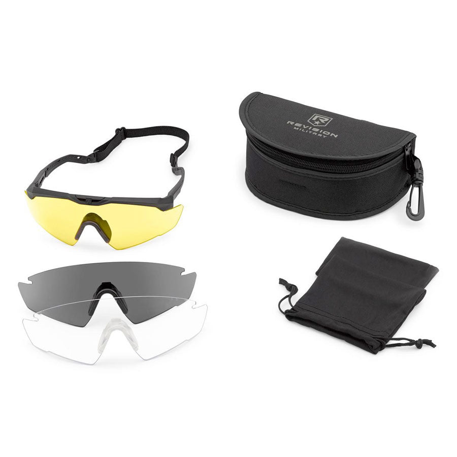 Revision Military Sawfly R3 Max Ballistic Eyewear 3 Lens Kit Black (NZD)