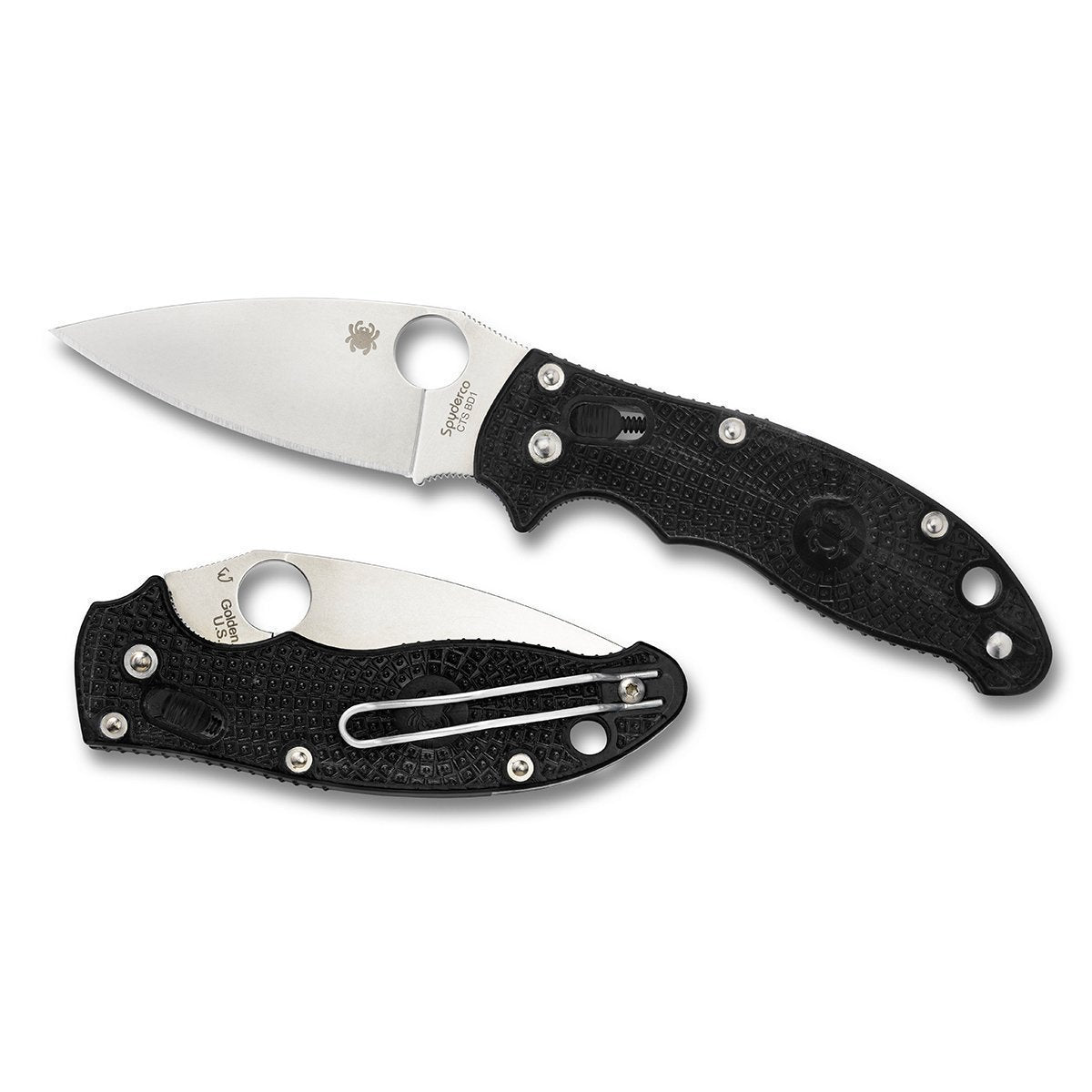 Spyderco Manix2 Lightweight Black - Plain Blade Tactical Distributors Ltd New Zealand