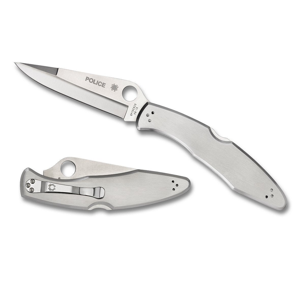 Spyderco Police Model Stainless - Plain Blade Tactical Distributors Ltd New Zealand