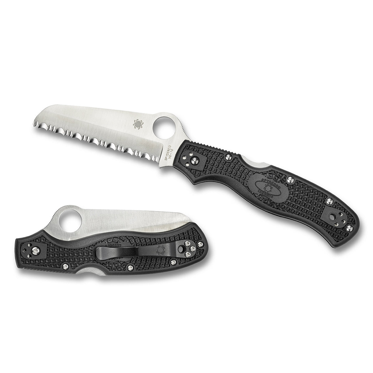 Spyderco RESCUE 3 93mm Lightweight Black - Serrated Tactical Distributors Ltd New Zealand