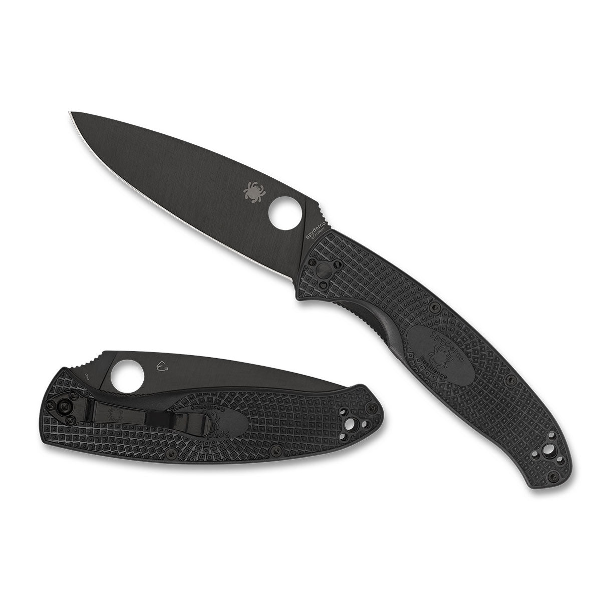 Spyderco Resilience Lightweight Black Plain Blade Tactical Distributors Ltd New Zealand