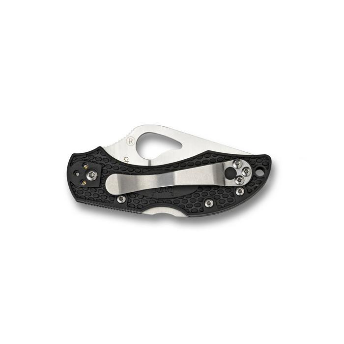 Spyderco Robin 2 Lightweight FRN Black Handle Satin Plain Blade Tactical Distributors Ltd New Zealand