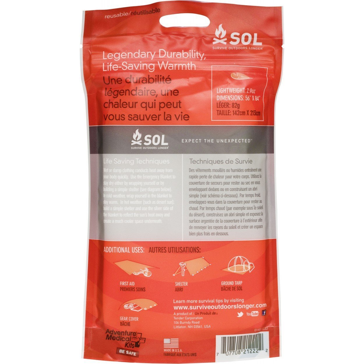 Survive Outdoors Longer SOL Emergency Blanket Tactical Distributors Ltd New Zealand