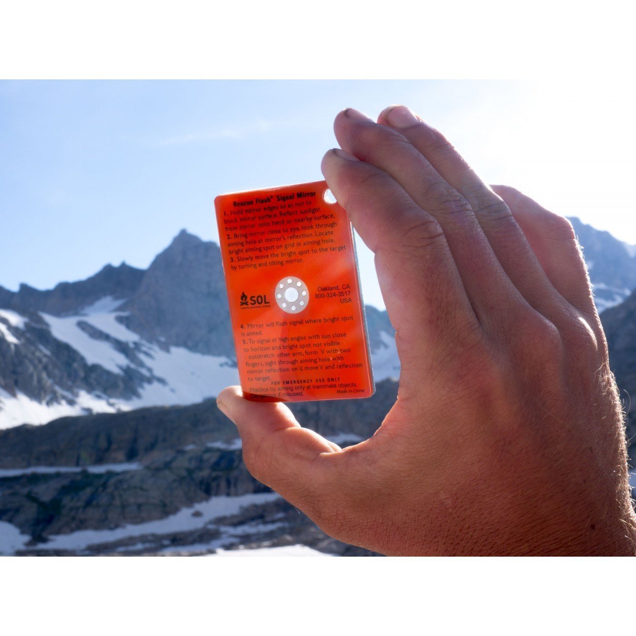 Survive Outdoors Longer SOL Rescue Flash Signal Mirror Tactical Distributors Ltd New Zealand