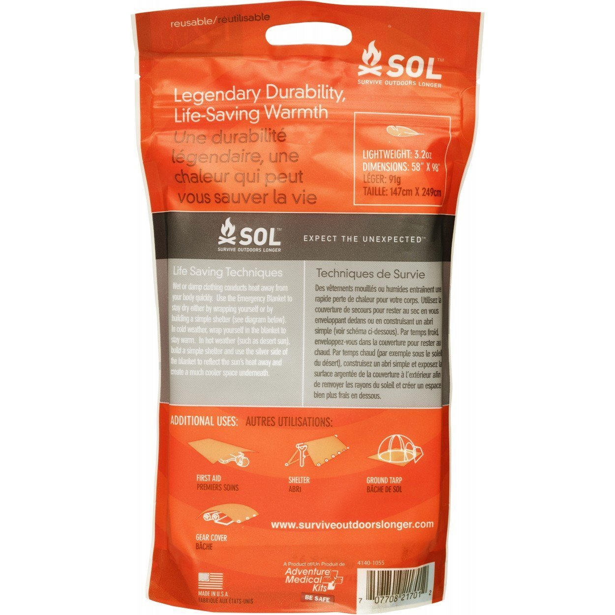 Survive Outdoors Longer SOL Survival Blanket Tactical Distributors Ltd New Zealand