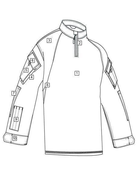 TruSpec TRU 1/4 Zip Combat Shirt MultiCam Poly/Cotton Rip Stop Tactical Distributors Ltd New Zealand