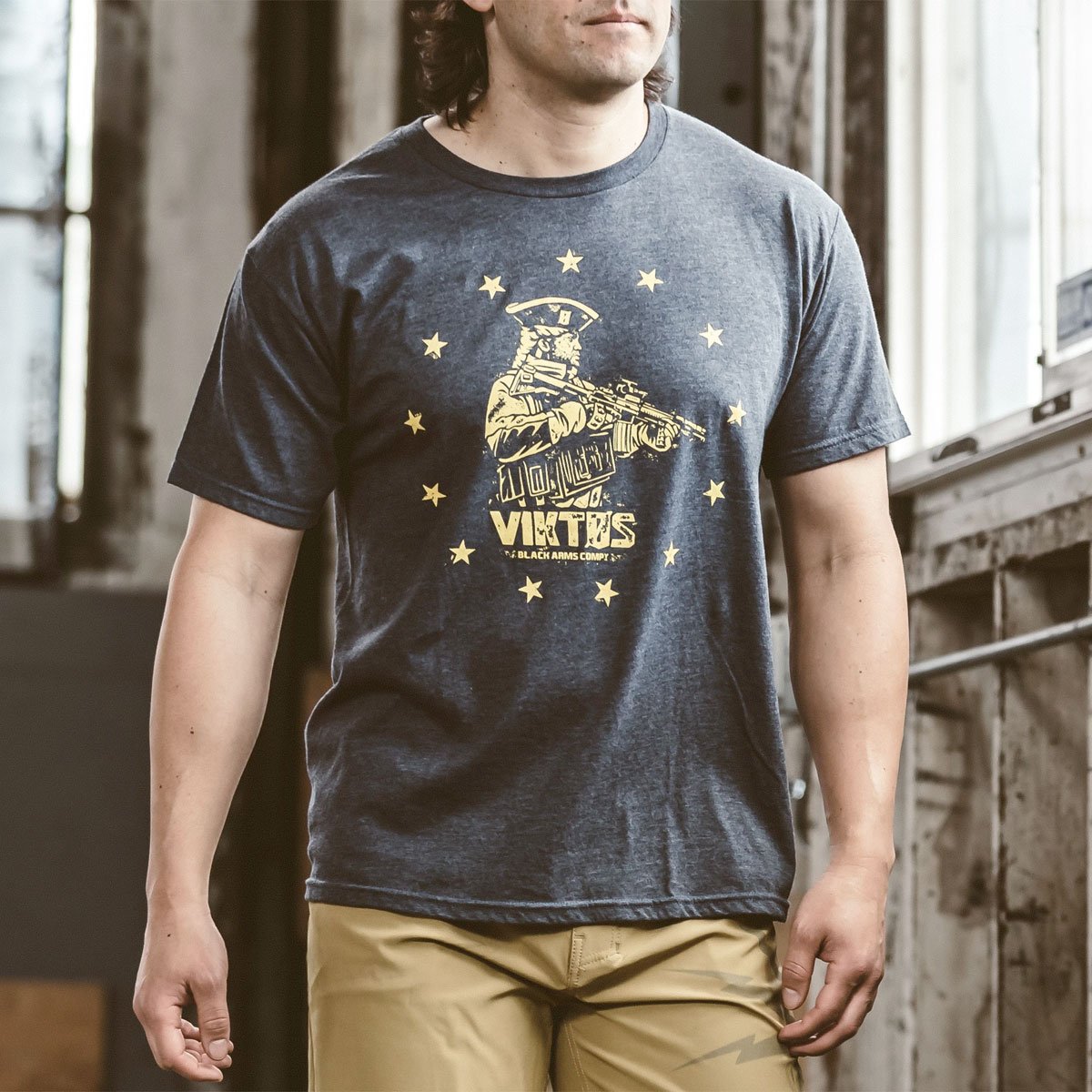 VIKTOS Tax Stamp Tee Navy Heather Tactical Distributors Ltd New Zealand