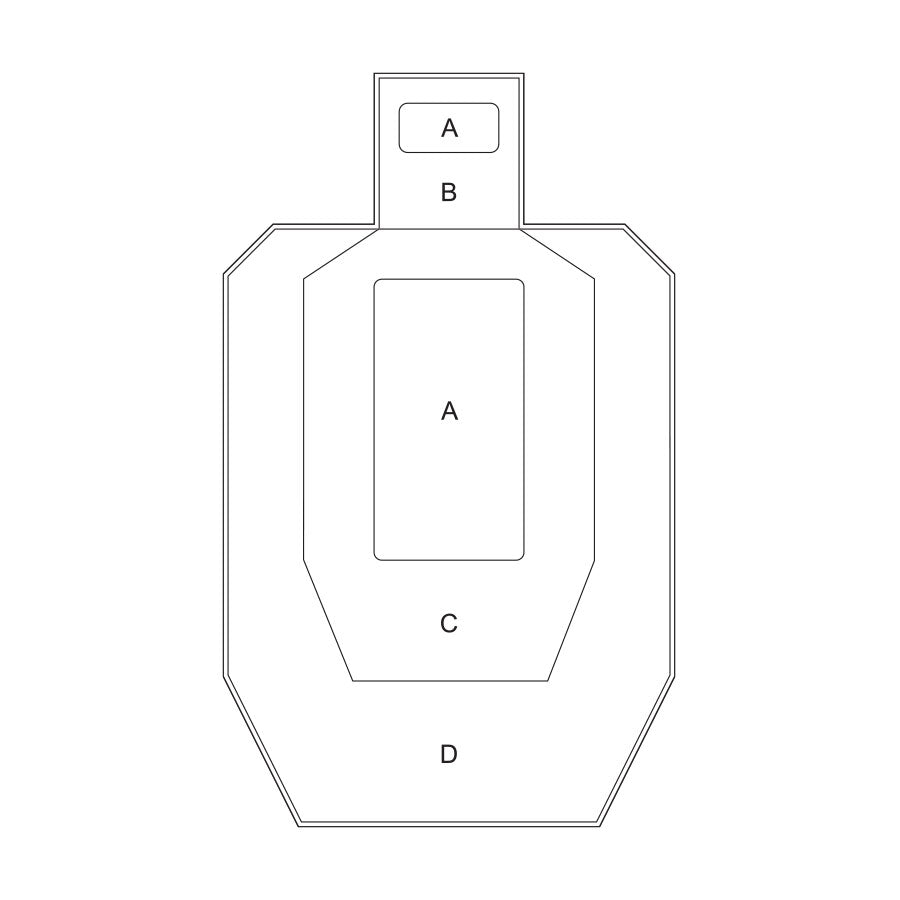 VTS Double Sided Tactical Targets (ZULU) A1 150GSM Pad of 100 Tactical Distributors Ltd New Zealand