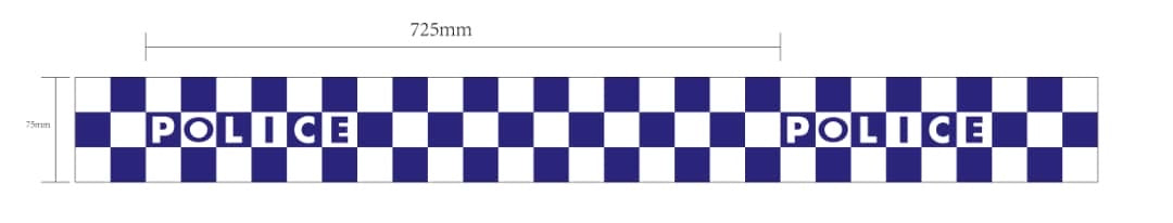 VTS Police Barricade Tape Blue and White Checkered Reflective 1000ft Roll Tactical Distributors Ltd New Zealand
