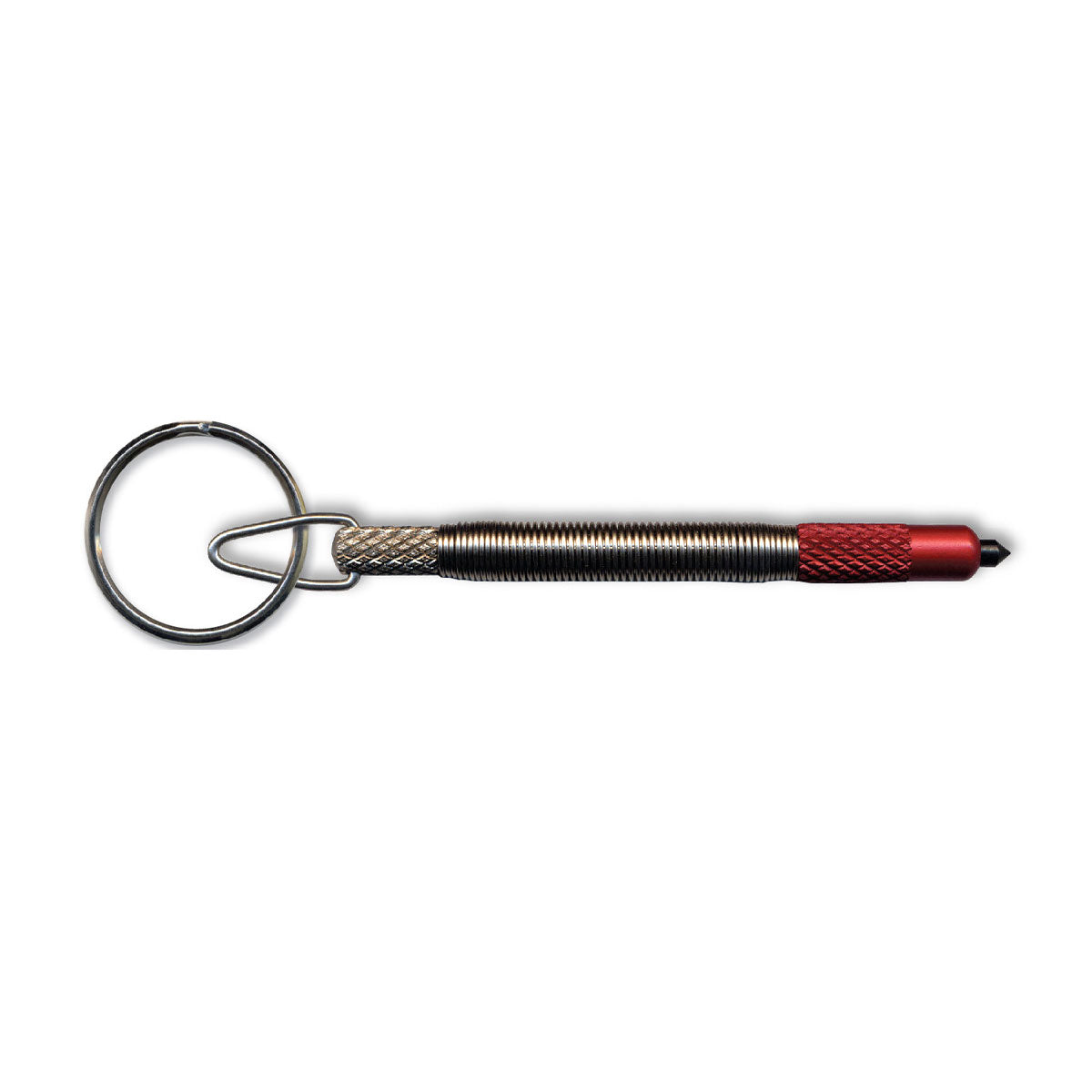 Zak Tool Key Ring Window Punch Nickel/Red Tactical Distributors Ltd New Zealand