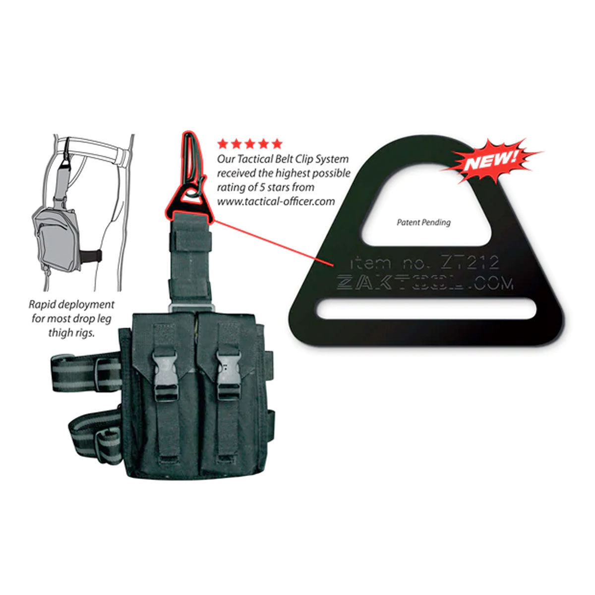 Zak Tool Tactical Belt Clip Booster Pack of 3 Tactical Distributors Ltd New Zealand