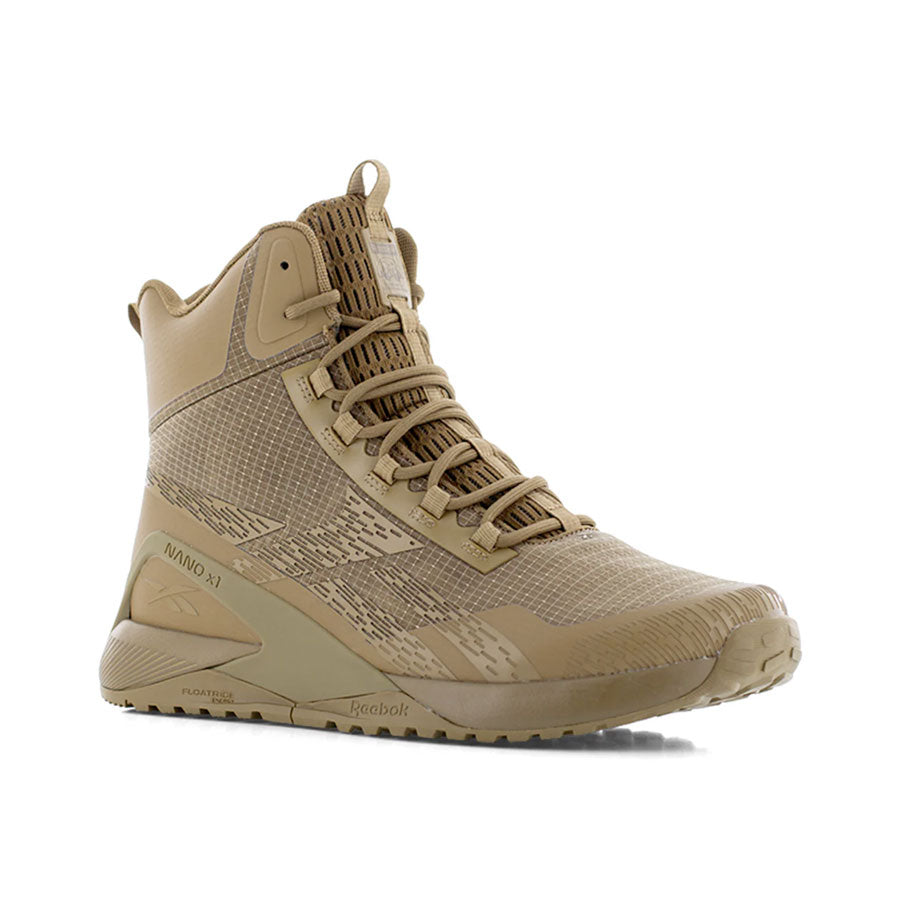Reebok Nano X1 6" Tactical Boot Side Zip Coyote | TacDis AU Tactical Gear