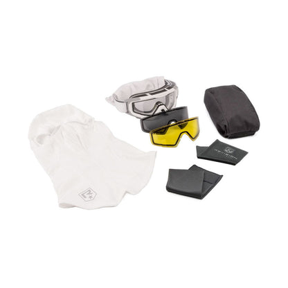 Revision SnowHawk Goggle System 3 Lens Yellow Kit with Alpine Balaclava