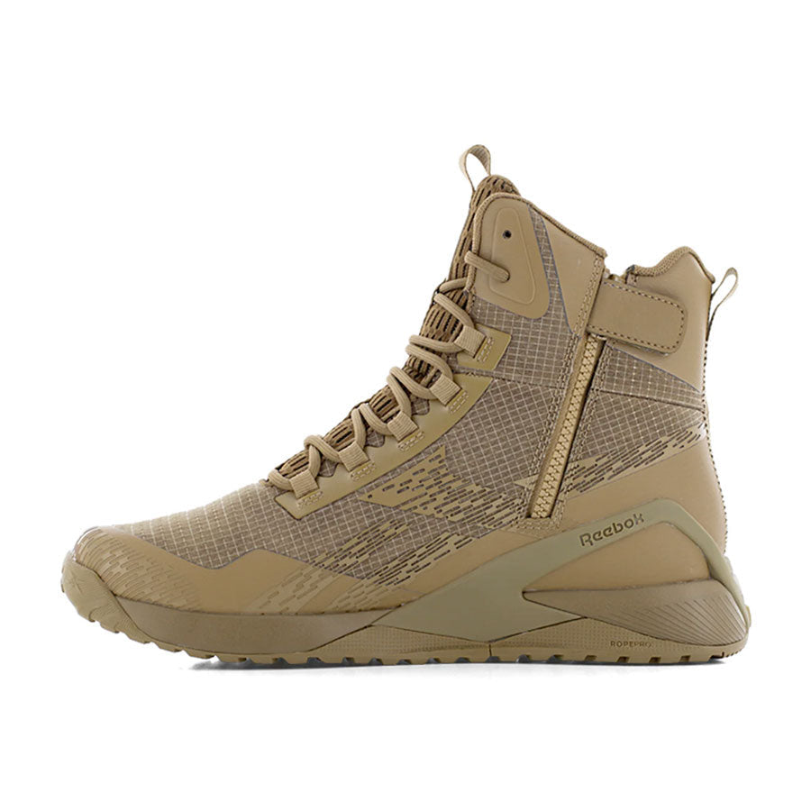 Reebok Nano X1 6" Tactical Boot Side Zip Coyote | TacDis AU Tactical Gear